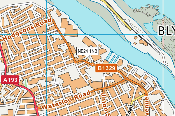 NE24 1NB map - OS VectorMap District (Ordnance Survey)