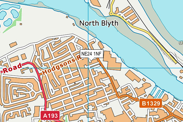 NE24 1NF map - OS VectorMap District (Ordnance Survey)
