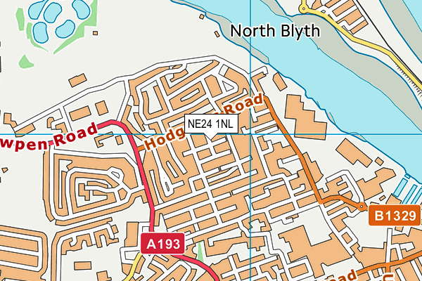 NE24 1NL map - OS VectorMap District (Ordnance Survey)