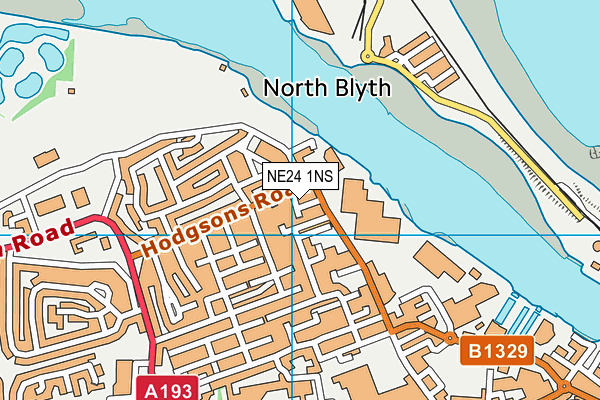 NE24 1NS map - OS VectorMap District (Ordnance Survey)