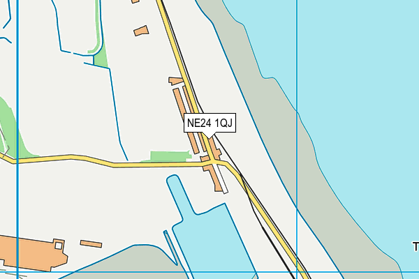 NE24 1QJ map - OS VectorMap District (Ordnance Survey)