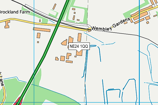 NE24 1QQ map - OS VectorMap District (Ordnance Survey)