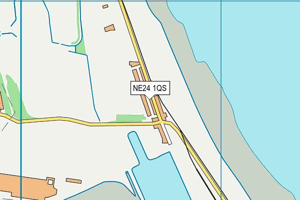 NE24 1QS map - OS VectorMap District (Ordnance Survey)