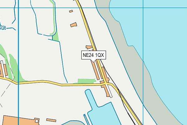 NE24 1QX map - OS VectorMap District (Ordnance Survey)