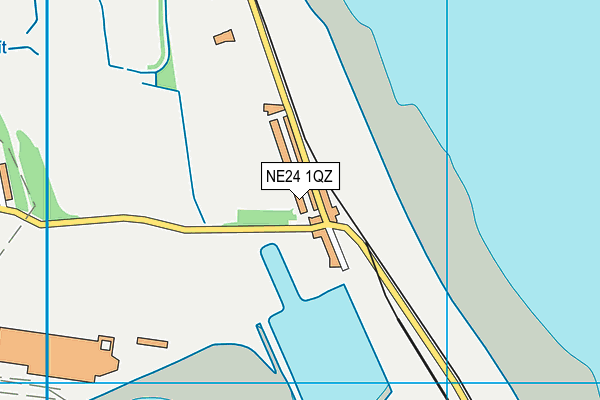 NE24 1QZ map - OS VectorMap District (Ordnance Survey)