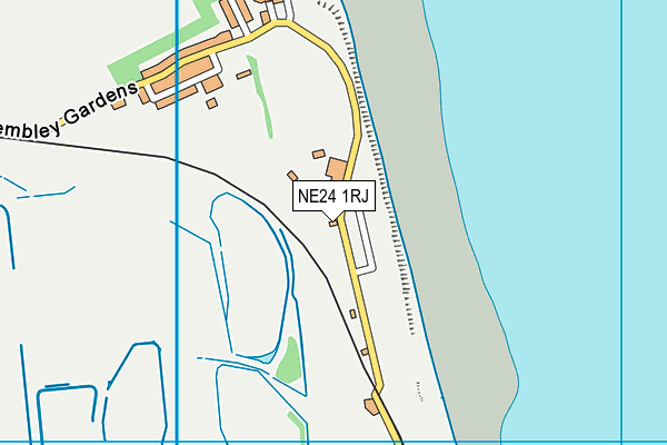 NE24 1RJ map - OS VectorMap District (Ordnance Survey)