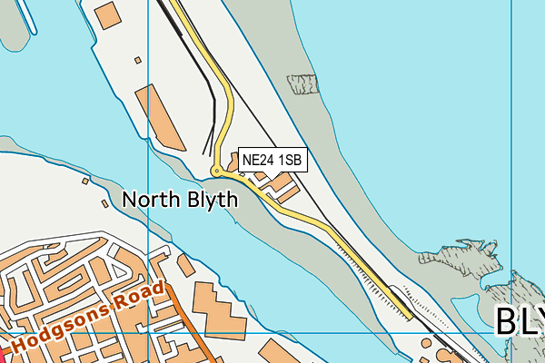NE24 1SB map - OS VectorMap District (Ordnance Survey)