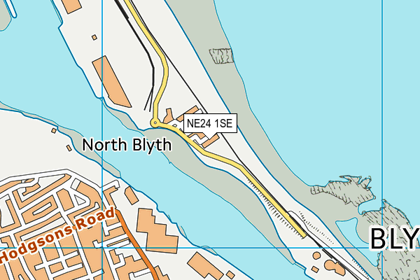 NE24 1SE map - OS VectorMap District (Ordnance Survey)