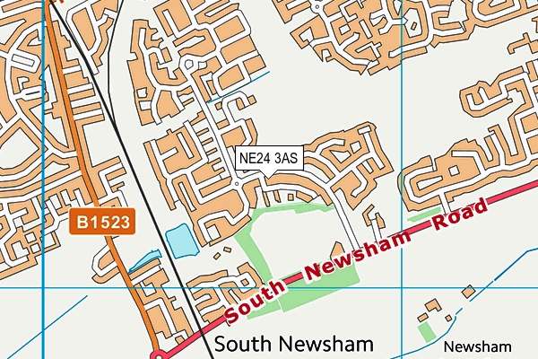 NE24 3AS map - OS VectorMap District (Ordnance Survey)