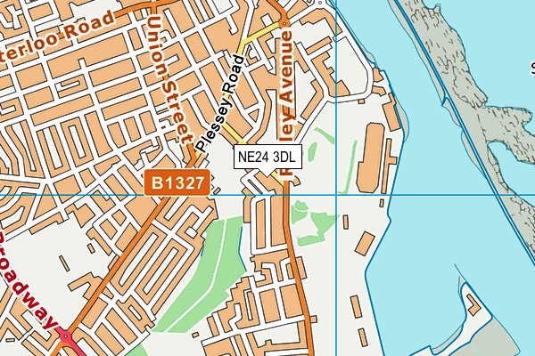 NE24 3DL map - OS VectorMap District (Ordnance Survey)