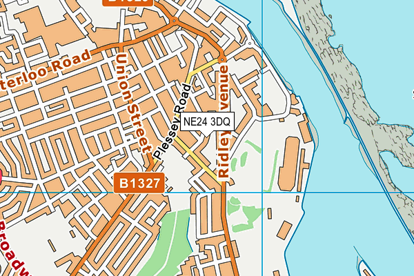 NE24 3DQ map - OS VectorMap District (Ordnance Survey)