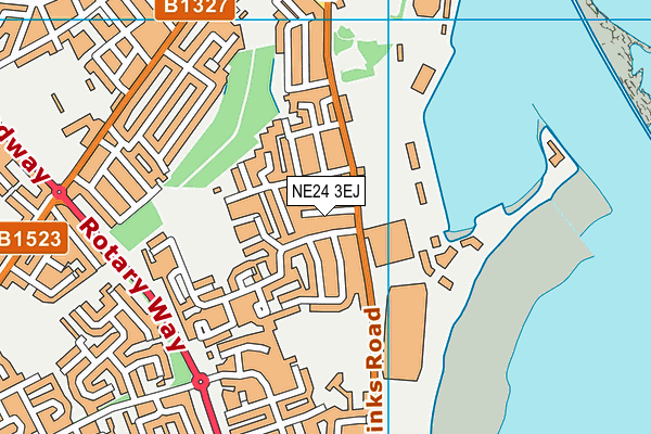 NE24 3EJ map - OS VectorMap District (Ordnance Survey)