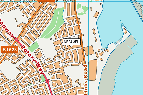 NE24 3EL map - OS VectorMap District (Ordnance Survey)