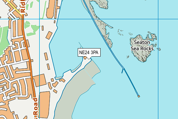 NE24 3PA map - OS VectorMap District (Ordnance Survey)