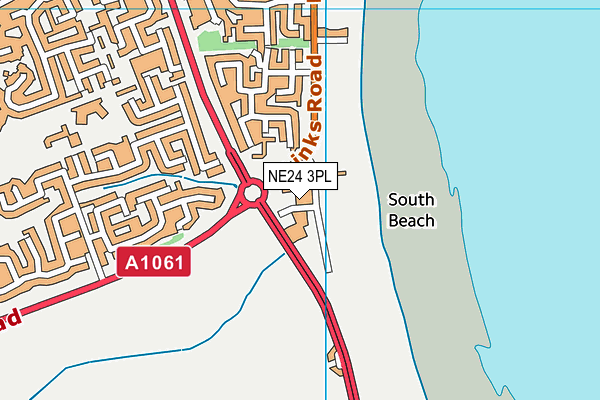 NE24 3PL map - OS VectorMap District (Ordnance Survey)