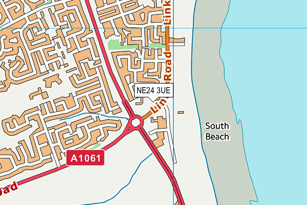 NE24 3UE map - OS VectorMap District (Ordnance Survey)