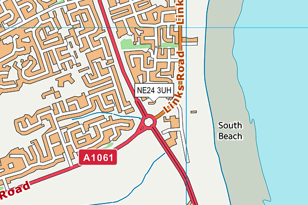 NE24 3UH map - OS VectorMap District (Ordnance Survey)