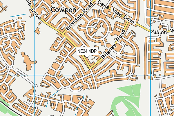 NE24 4DP map - OS VectorMap District (Ordnance Survey)