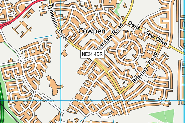 NE24 4DR map - OS VectorMap District (Ordnance Survey)