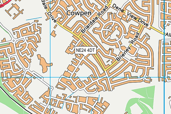 NE24 4DT map - OS VectorMap District (Ordnance Survey)