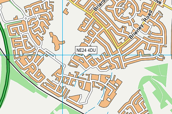 NE24 4DU map - OS VectorMap District (Ordnance Survey)