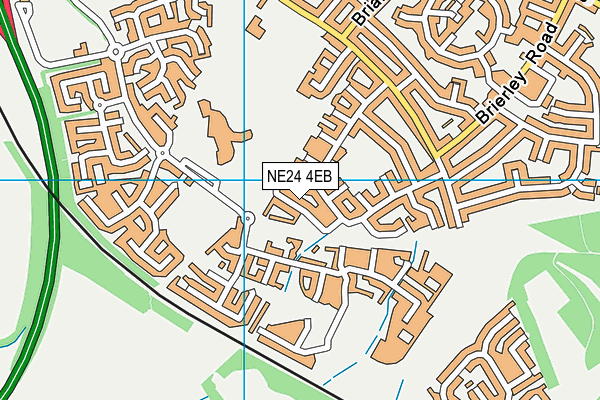 NE24 4EB map - OS VectorMap District (Ordnance Survey)