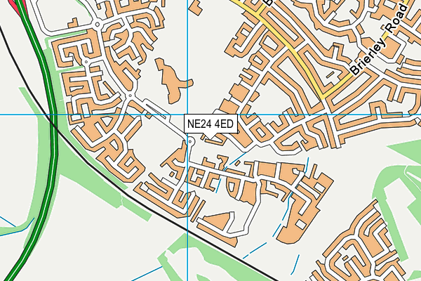 NE24 4ED map - OS VectorMap District (Ordnance Survey)