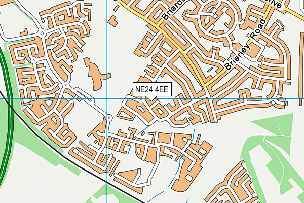 NE24 4EE map - OS VectorMap District (Ordnance Survey)