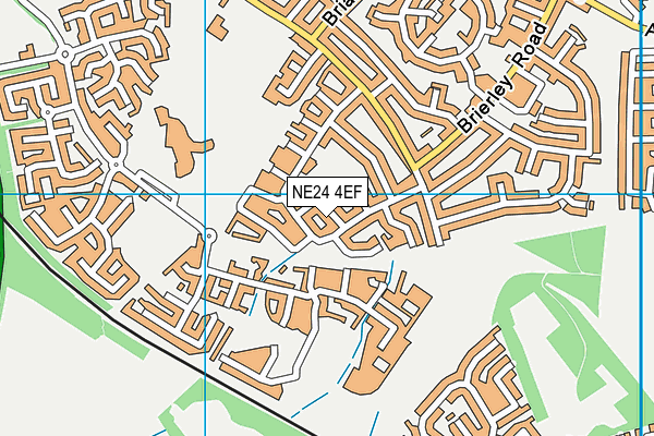 NE24 4EF map - OS VectorMap District (Ordnance Survey)