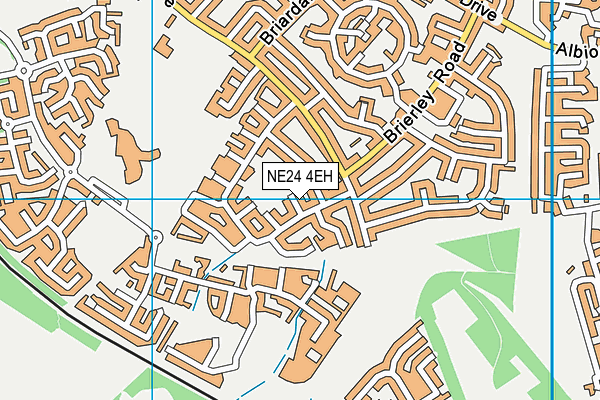 NE24 4EH map - OS VectorMap District (Ordnance Survey)
