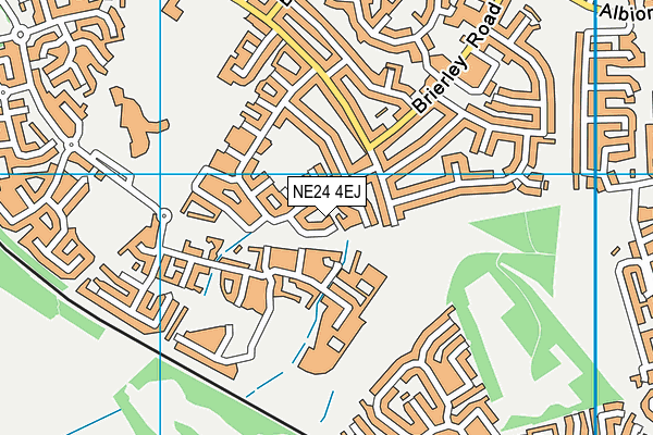 NE24 4EJ map - OS VectorMap District (Ordnance Survey)