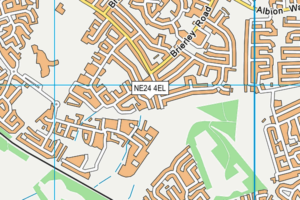 NE24 4EL map - OS VectorMap District (Ordnance Survey)