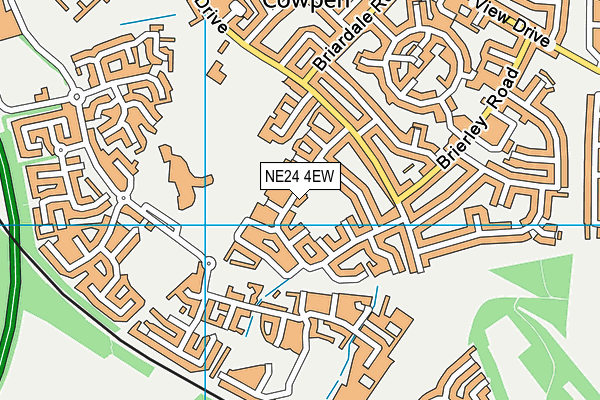 NE24 4EW map - OS VectorMap District (Ordnance Survey)