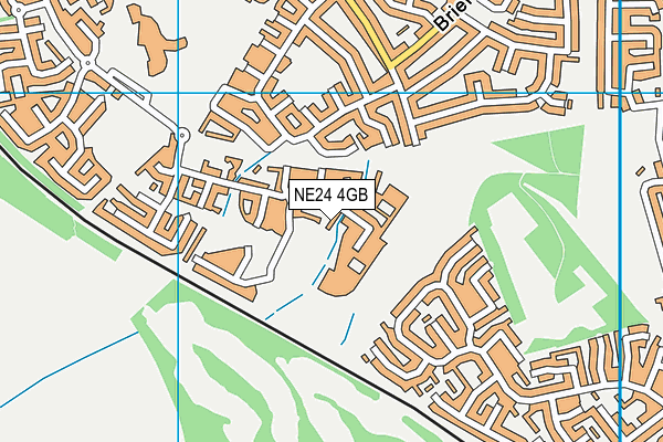 NE24 4GB map - OS VectorMap District (Ordnance Survey)