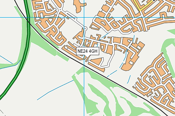 NE24 4GH map - OS VectorMap District (Ordnance Survey)