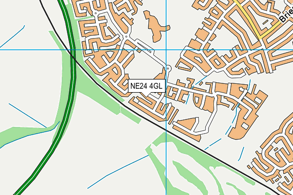 NE24 4GL map - OS VectorMap District (Ordnance Survey)