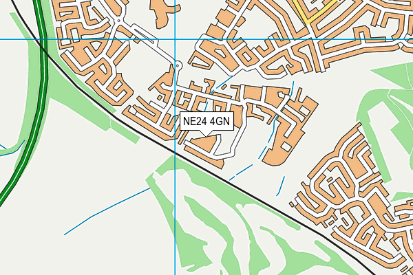 NE24 4GN map - OS VectorMap District (Ordnance Survey)