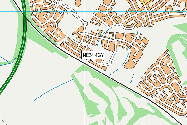 NE24 4GY map - OS VectorMap District (Ordnance Survey)