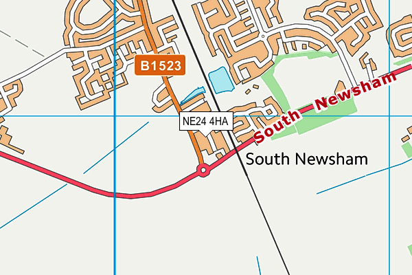 NE24 4HA map - OS VectorMap District (Ordnance Survey)