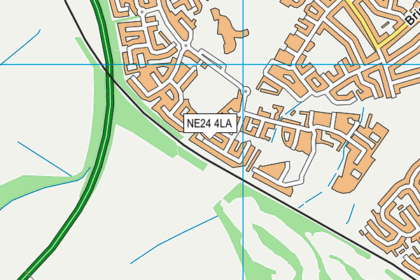 NE24 4LA map - OS VectorMap District (Ordnance Survey)
