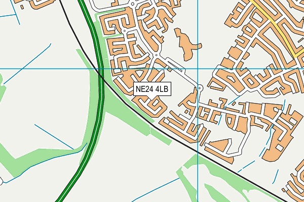 NE24 4LB map - OS VectorMap District (Ordnance Survey)