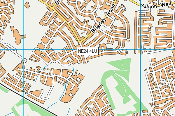 NE24 4LU map - OS VectorMap District (Ordnance Survey)