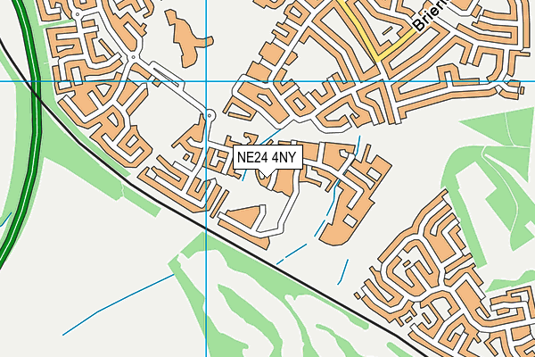 NE24 4NY map - OS VectorMap District (Ordnance Survey)