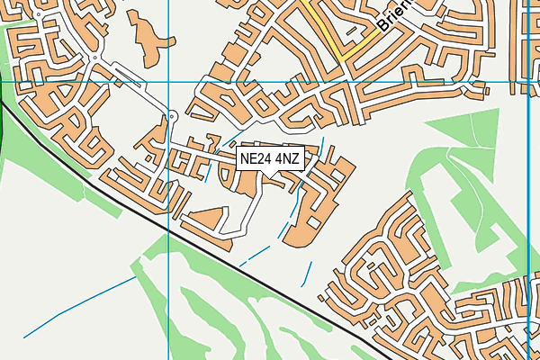 NE24 4NZ map - OS VectorMap District (Ordnance Survey)