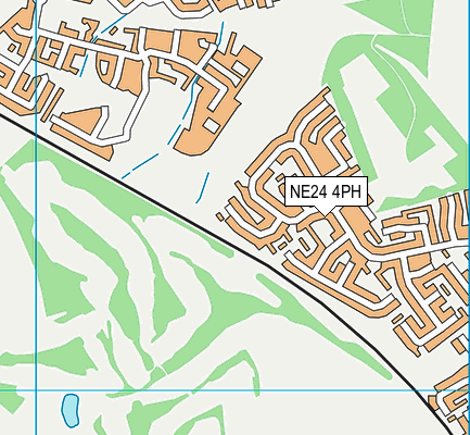 NE24 4PH map - OS VectorMap District (Ordnance Survey)