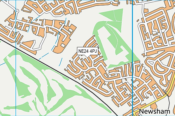 NE24 4PJ map - OS VectorMap District (Ordnance Survey)
