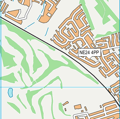 NE24 4PP map - OS VectorMap District (Ordnance Survey)