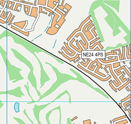 NE24 4PS map - OS VectorMap District (Ordnance Survey)
