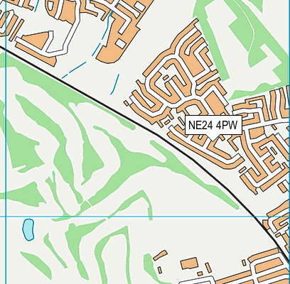 NE24 4PW map - OS VectorMap District (Ordnance Survey)