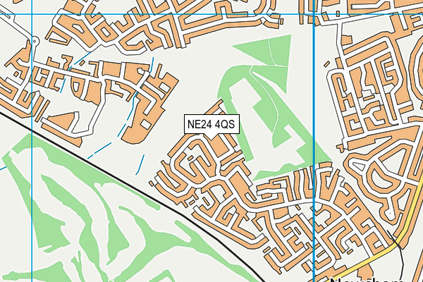 NE24 4QS map - OS VectorMap District (Ordnance Survey)